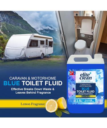 Elite Clean Caravan and Motorhome Toilet Cleaner | 2.5L Blue | Chemical Cleaning Fluid | 2.5L Pink Rinse Fluid Solution Cleaner | Motorhomes | Eco-Friendly | Formaldehyde Free - Buy Online on SooperMarket.com