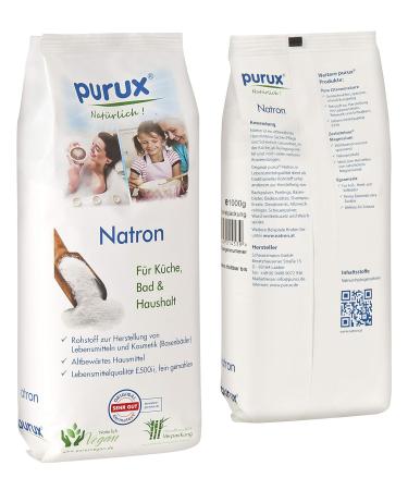 Purux Natron Powder 1kg - Food Grade Baking Soda | Sustainably Packaged International Shipping - Buy Online on SooperMarket.com