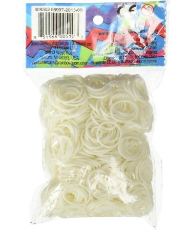 Rainbow Loom Official White Rubber Bands Refill - 600 Count + 24 C-Clips - Buy Online on SooperMarket.com