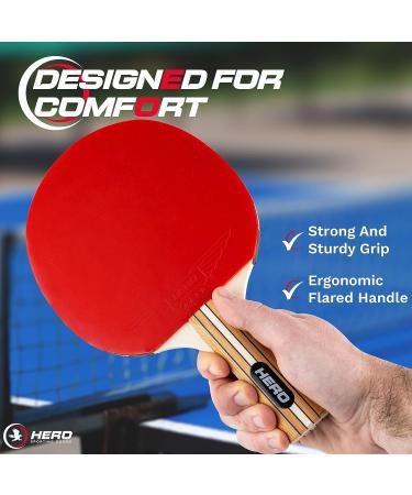 Premium Ping Pong Paddles Set of 4 with Balls and Carrying Case - High Performance 3-Star Table Tennis Set - Buy Online on SooperMarket.com