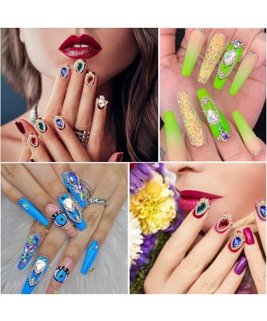 Cadeya Nail Charms 22 Pcs Rhinestone Gems for 3D Nail Art - Gold Alloy Crystals - Buy Online on SooperMarket.com