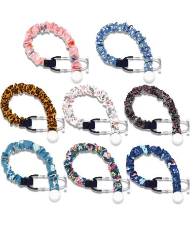 8 Pieces Stethoscope Covers Handmade Scrunchie 8 Styles Cotton Stethoscope Sleeve Removable Tube Stethoscope Covers for Hospital Nurses Doctors
