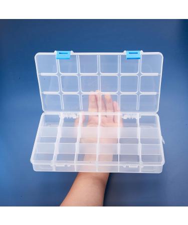 Benecreat 4 Pack Large Transparent Plastic Storage Box with Adjustable Dividers - 18 Grids for Jewelry Beads, Tools, and Craft Accessories - 9.4x5.7x1.18 Inch - Buy Online on SooperMarket.com