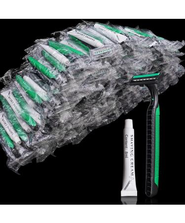 (200 Pack) Kheoxusa Disposable Razors Disposable Razors For Women Mens Disposable Razors Bulk Razors Disposable Individually Wrapped for Men Women and Lady Multipurpose Individually Wrapped-Green