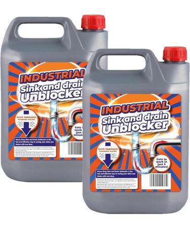 5 Litre Heavy Duty Sink & Drain Unblocker Strong Cleaning Liquid Plug Hole Toilet Cleaner Tool For Home Office Garage & Shops (1 x 5 Litre) - Buy Online on SooperMarket.com