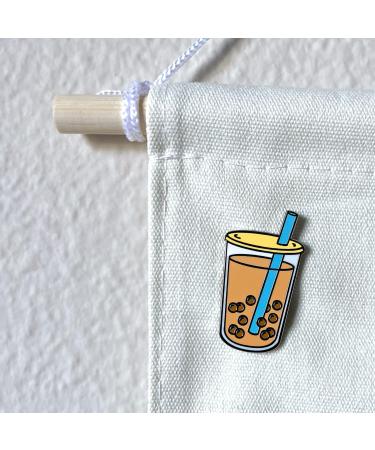 On Point Pins Boba Bubble Thai Tea Tapioca Pearl Milk Tea Brooch Badge Enamel Lapel Pin - Buy Online on SooperMarket.com