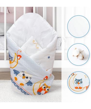 Baby Swaddle Wrap Blanket/Newborn Cotton Swaddling Sleeping Bag 0 to 3 Months (Owls Grey) 6 - Buy Online on SooperMarket.com