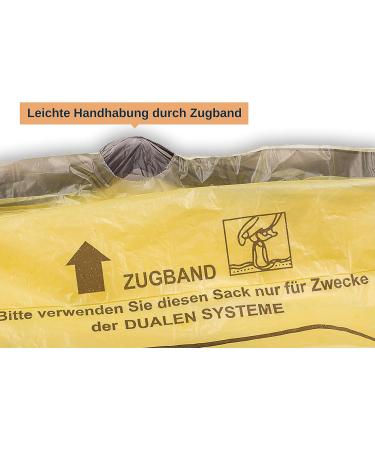 Extra Strong Yellow Recycling Bags with Drawstring - 90L 22 Thick 40 Rolls (40 Bags) - Eco-Friendly Waste Collection - Buy Online on SooperMarket.com