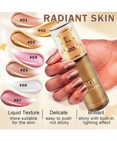 Body Shimmer Oil & Glitter - Waterproof Bronzer Glow Lotion | Moisturizing Highlighter | 103g Glistening Bronze for Radiant Skin - Buy Online on SooperMarket.com