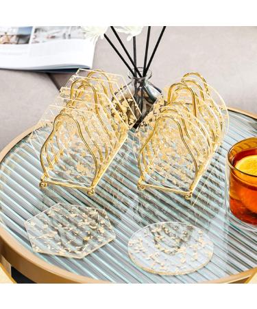 Gold Palette Rack - Carbon Steel Makeup Organizer with 6 Compartments | Coaster Holder & Drying Stand - Buy Online on SooperMarket.com