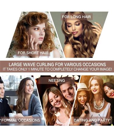 3 Barrel Curling Iron 25mm Hair Curler Hair Waver Wand Adjustable Temperature with 2 Temperature Control for Long or Short Hair Styling Curling Iron Large Wave Ceramic Wide Hair Crimpers Black - Buy Online on SooperMarket.com