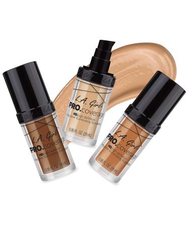 L.A. Girl Pro Coverage HD Foundation - Natural 0.95 fl oz | Flawless Finish & Long-lasting Wear - Buy Online on SooperMarket.com