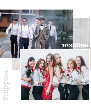 Yuffqopc Men's Braces - Narrow & Wide Styles | Stylish Black Braces for Men & Women - International Shipping Available - Buy Online on SooperMarket.com