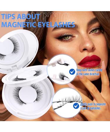 Magnetic Eyelashes without Eyeliner 12mm Magnetic Lashes Natural Look Reusable Magnetic Eyelashes Kit with Applicator Wispy False Eyelashes No Glue or Liner Needed by Geeneiya(2 Pairs) Magnetic-05CT - Buy Online on SooperMarket.com