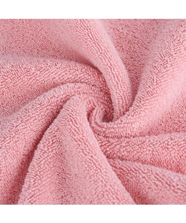 Luxury Cotton Washcloths 6 Pack - Large Hotel Spa Bathroom Face Towel (Pink) - Buy Online on SooperMarket.com