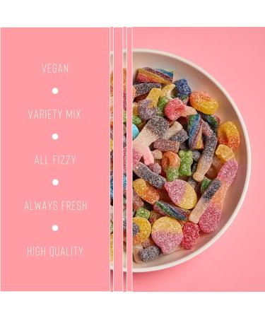 BON BAG - Vegan Fizzy Pick And Mix Sweets 1L Pouch Bags Of Sweets. Sour Fizzy Bulk Candy Assortment In Large Resealable Party Bag (800g) - Buy Online on SooperMarket.com