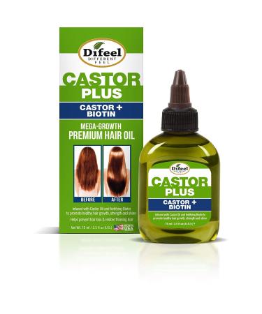 Difeel Premium Castor Plus Biotin Hair Oil 2.5 oz - Mega-Growth Formula - Buy Online on SooperMarket.com