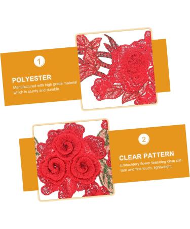 KALLORY 6 Pcs Embroidery Appliqu Flower Decals Embroidery Paste Diy Craft Supply Folk- 3d - Buy Online on SooperMarket.com