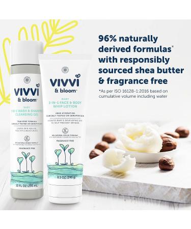 VIVVI & BLOOM Gentle 2-in-1 Baby Wash & Shampoo - Fragrance-Free, Sulfate-Free, Paraben-Free, Dye-Free - 10 fl. Oz - Buy Online on SooperMarket.com
