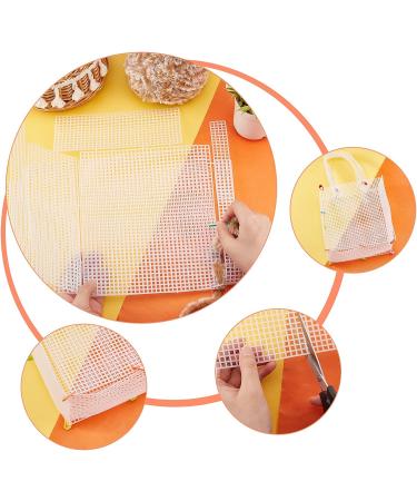WADORN 3 Sets Clear Plastic Mesh Canvas Sheets for Embroidery & Needlepoint Craft Kit - 10.2x8.4 Inch DIY Purse Form Cross Stitch Kits for Acrylic Yarn Crafting Projects - Buy Online on SooperMarket.com