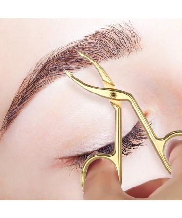 Buy Gilded Eyebrow Tweezers & Scissors - 3 Pack Straight & Pointed Hair Gripping Tool | International Shipping Available - Buy Online on SooperMarket.com