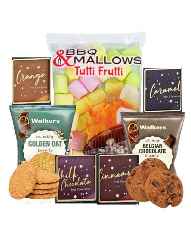 Hot Chocolate Gift Set with Marshmallow - Valentines Gifts for Her - I Love You Gifts for Him - Belgian Chocolate Biscuits Gift Set - Hot Chocolate Pods - Valentines Chocolate - Wedding Favours