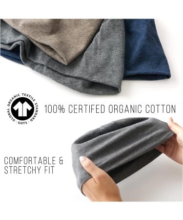 Organic Cotton Men's Beanie Hat - Short Chemo Headgear for Women Dark Gray Cycling Support Cap - Buy Online on SooperMarket.com