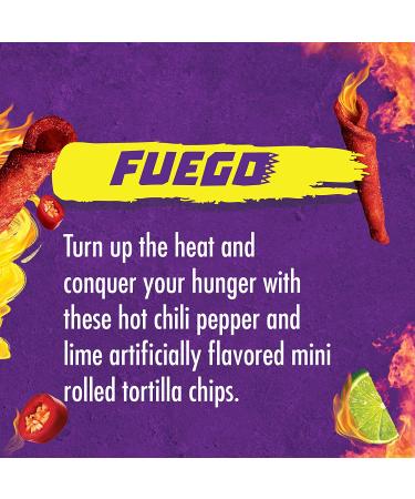 Takis Mini Fuego Rolled Tortilla Chips - 25 Snack Packs | Hot Chili Pepper & Lime Flavor - Buy Online on SooperMarket.com
