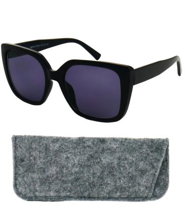Mini glasses Stylish retro sunglasses with prescription plastic glasses with a thick frame and large glasses free case reading sun glasses ladies butterfly style 0.0 diopttria