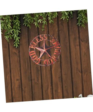 Cabilock Retro Wrought Iron Disc Ornament Rustic Decor for Home Wall Creative Hanging Decor Indoor Crafts - Buy Online on SooperMarket.com