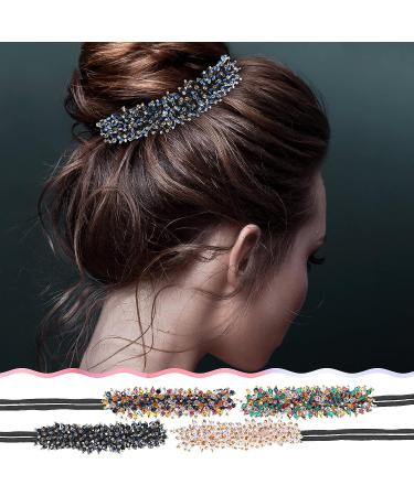 Rhinestone Hair Bun Maker Set - Elegant & Convenient Hair Styling Tool for Women & Girls - Perfect DIY Hairstyle Accessory - Dark Color - Buy Online on SooperMarket.com