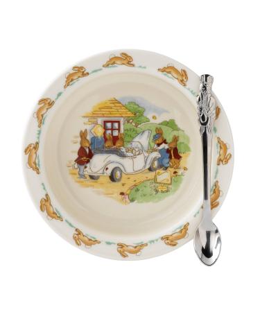 Royal Doulton Bunnykins IBUNUS08911 Nursery Set-Baby Plate Feeding Spoon Fine Bone China Multi 2-Piece
