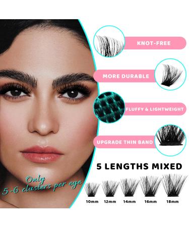VAVALASH DIY Lash Extension Kit - Diva Volume Cluster Lashes 10-18mm | Individual Eyelash Extension Kit with Bond & Seal Glue | Perfect for Home Use - Buy Online on SooperMarket.com