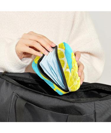 Anna Cowper Lemon Sanitary Napkin Storage Bag | Feminine Menstrual Cup Pouch | Nursing Pad Holder | Tampon Bags | Portable Period Bag for Women Teen Girls - Multi-colored - Buy Online on SooperMarket.com