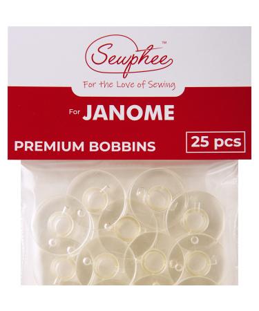 25pcs Bobbins for JANOME Sewing Machine - Fits Janome, Brother, Kenmore and Elna Sewing Machines (102261103, Class 15) by Sewphee