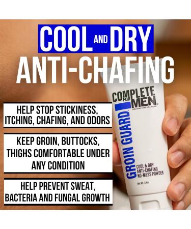 Groin Guard Anti Chafing Cream for Men | Talc-Free Aluminum-Free Natural Odor Control & Friction Defense - Non-Greasy & Cool Dry Comfort - Buy Online on SooperMarket.com