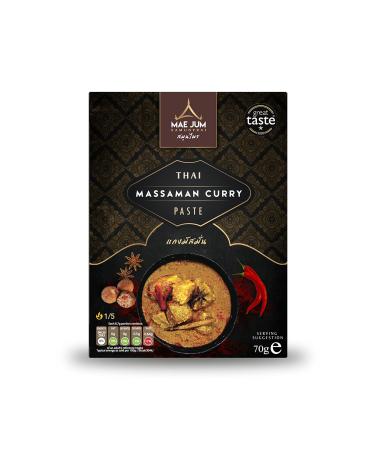 Traditional Thai Massaman Curry Paste (1 x 70g) by Mae Jum | Great Taste Award Winner 2020