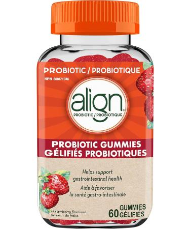 Align Probiotic Gummies Helps Support Gastrointestinal Health Made With Naturally Sourced Fruit Flavors Strawberry Flavour 60 Gummies Strawberry 60 count (Pack of 1) - Buy Online on SooperMarket.com