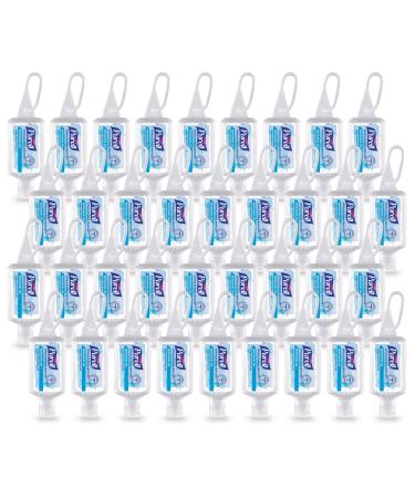 Purell Advanced Hand Sanitizer Refreshing Gel Clean Scent 1 fl oz Travel Size Flip Cap Bottle with JELLY WRAP Carrier (Pack of 36) 3900-36-WRP