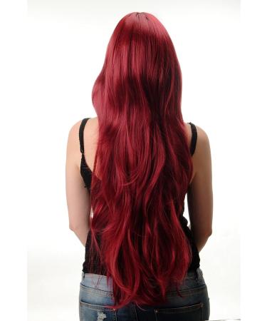 WIG ME UP GFW104-39: Premium 75 cm Long Straight Ladies Wig with Cheeky Fringe in Red Garnet - Quality International Shipping - Buy Online on SooperMarket.com
