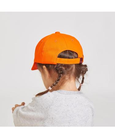 LANGZHEN 100% Cotton Kids Plain Baseball Cap Hat | Adjustable Sun Hat for Girls Boys 2-4 Years | Classic Orange - Buy Online on SooperMarket.com