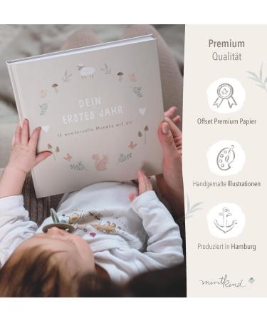 Buy Mintkind Baby Album My First Year of Life - Customizable Photo Album & Sticker Set | Perfect Baby Gift for Boys & Girls | Baby Diary from Birth - Buy Online on SooperMarket.com