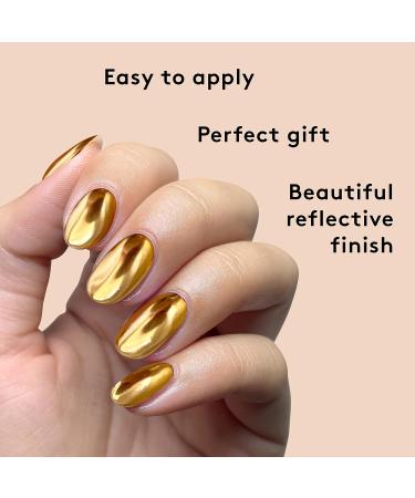 Mylee Air Cushion Chrome Powder Pen - Holographic Bronze Nail Powder for Shiny Metallic Mirror Effect - Long Lasting DIY Nail Art Tool - Buy Online on SooperMarket.com