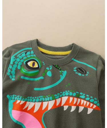 Boys Dinosaur Sweatshirt - Cotton Casual Top for Kids 4-5 Years - Buy Online on SooperMarket.com