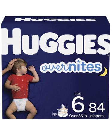 Huggies Overnites Nighttime Baby Diapers Size 6 84 Ct Size 6 (84 Count) Large Pack