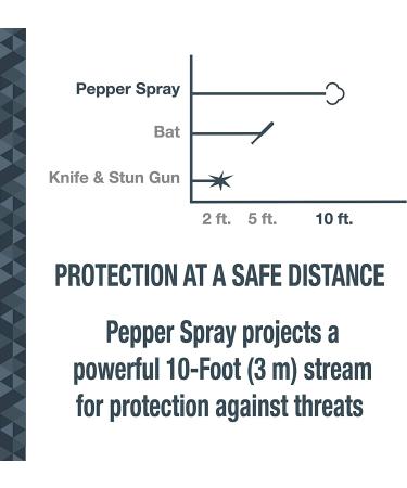 SABRE RED Compact Pepper Spray 2-Pack | Maximum Police Strength OC Spray with UV Dye | 10-Foot Range | Quick Access Belt Clip | Small and Easy to Carry | Black - Buy Online on SooperMarket.com