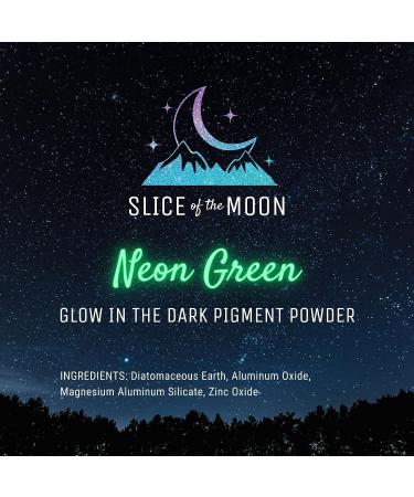 Slice of the Moon Green Glow-in-The-Dark Luminescent Pigment Powder - 1oz Jar for Cosmetics, Epoxy Resin, Art Projects & Crafts - Buy Online on SooperMarket.com