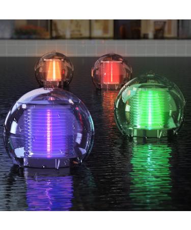 Eletorot solar floating pool lighting pool accessories pond lighting solar floating ball pool light water light multifolitic decoration for pool pond garden flowers (4 pieces) 4 pcs