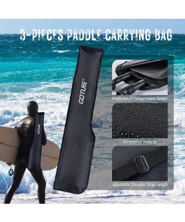 Goture Lightweight Carbon Fiber SUP Paddle | Adjustable 3-Piece Shaft | 67-85' Stand-up Paddleboard Oar with Carrying Bag - Buy Online on SooperMarket.com