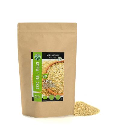 Organic quinoa white (500g) white quinoa organic from controlled organic cultivation gluten -free lactose -free laboratory test vegan 100% natural without additives 500 gr